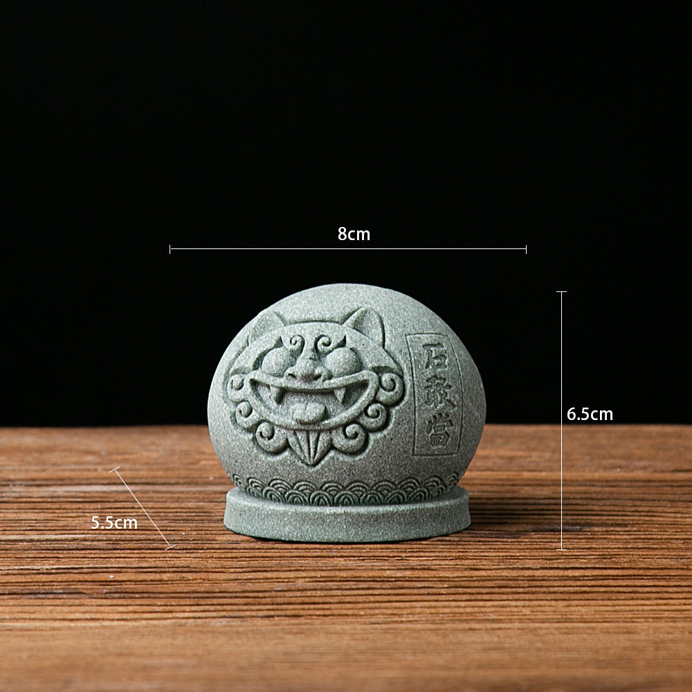泰山描金石敢当旅游纪念品镇宅保平安中国风办公摆件商务乔迁礼物