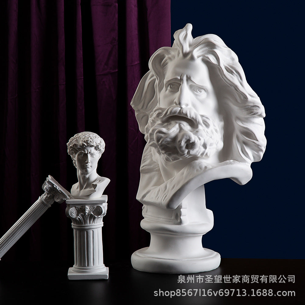 60厘米马赛石膏像欧式人物素描教具雕塑客厅展览厅美化装饰