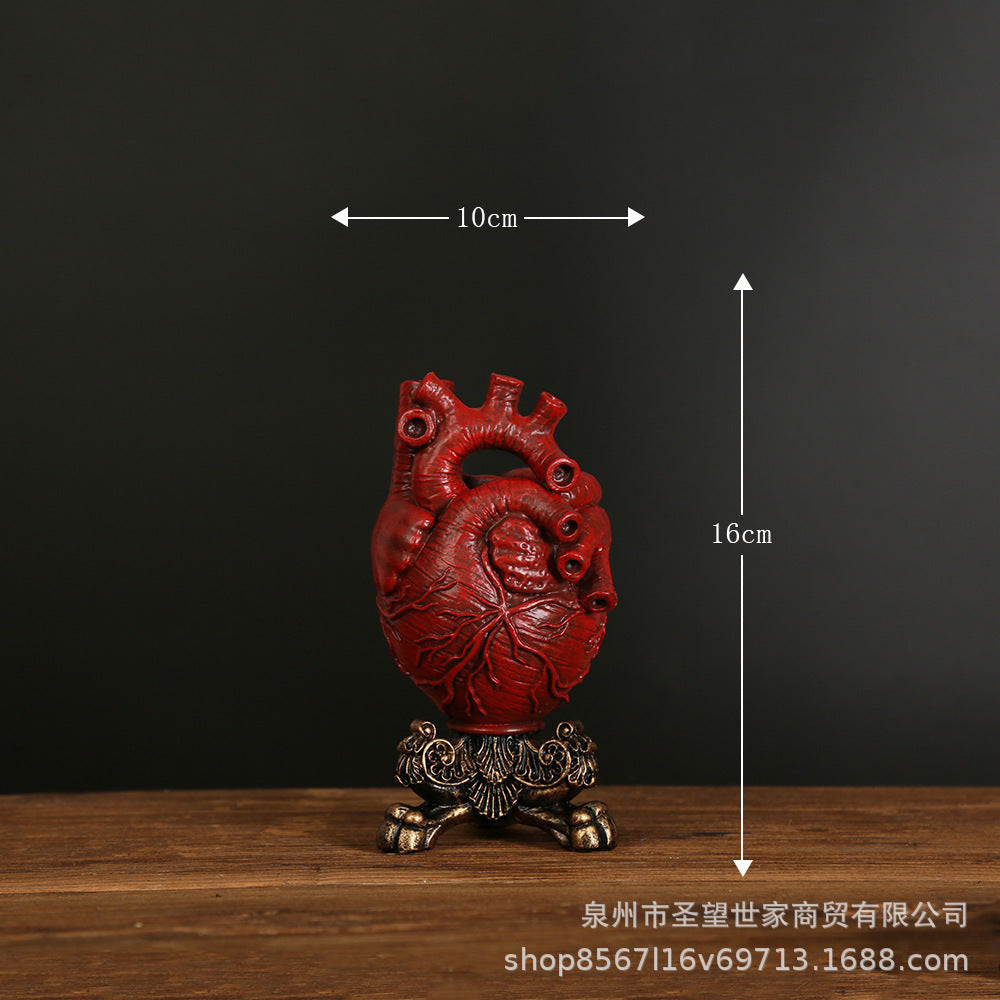 跨境美式热款心脏花瓶家居桌面装饰工艺品家庭装饰摆件章鱼