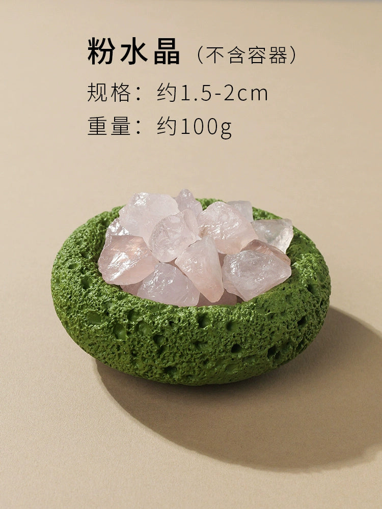 天然水晶原石矿石标本卧室无火香薰石头宝石散装扩香石消磁石摆件