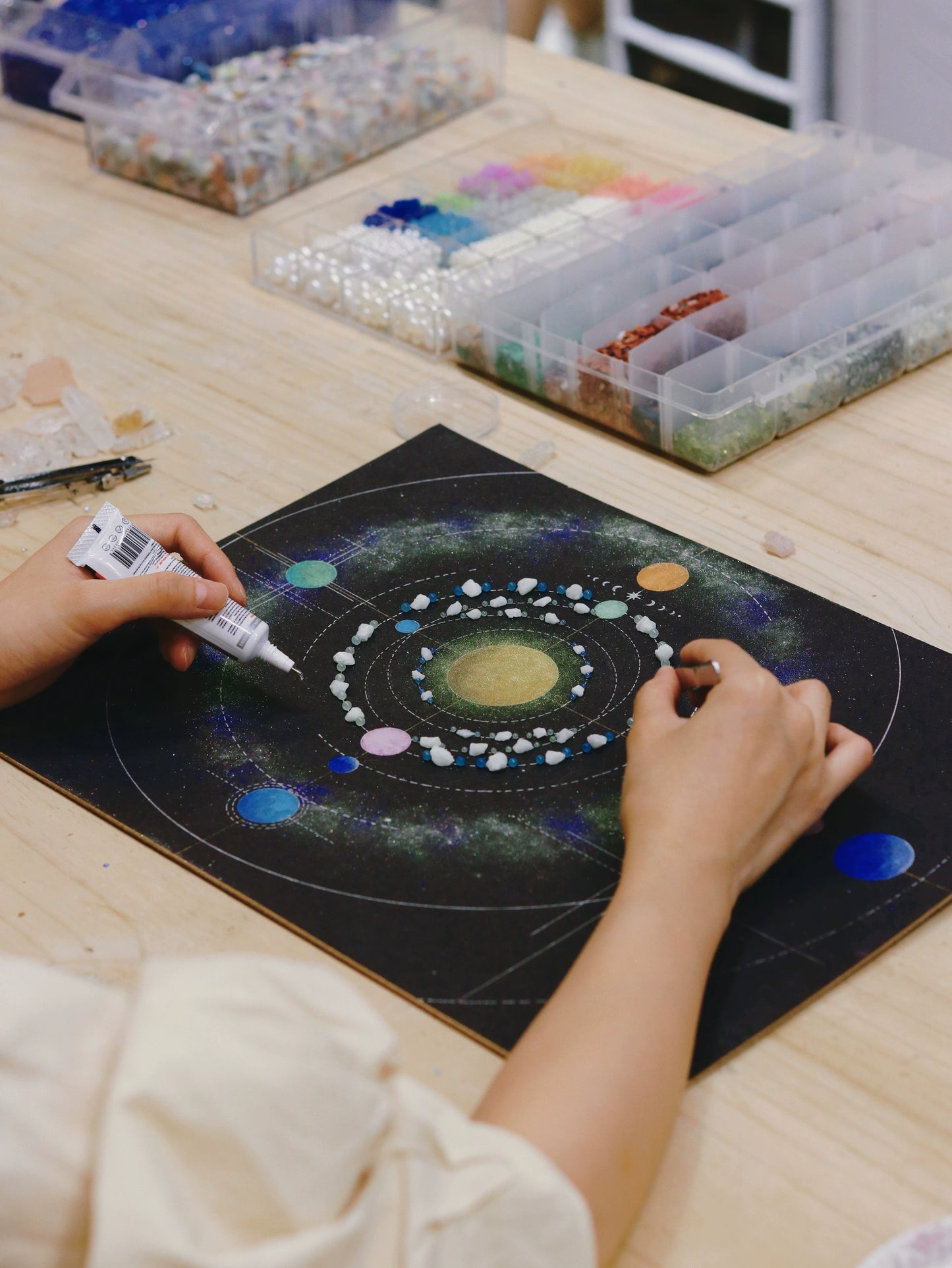 夜光款.极光星盘 宇宙太空星球装饰画 生日礼物 客厅挂画 软装画