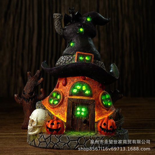 Cross-border new products Halloween resin magic house house ornaments Ghost Festival products European home decoration craftsmanship