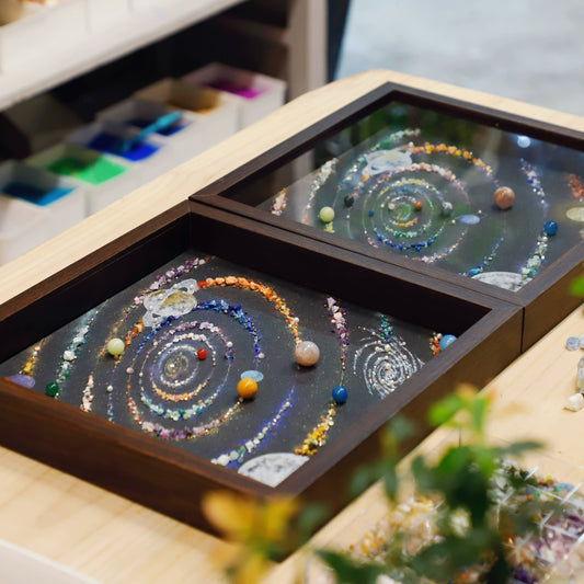 八大行星太阳系DIY手工材料包玻璃相框小众礼物推荐家居软装挂画