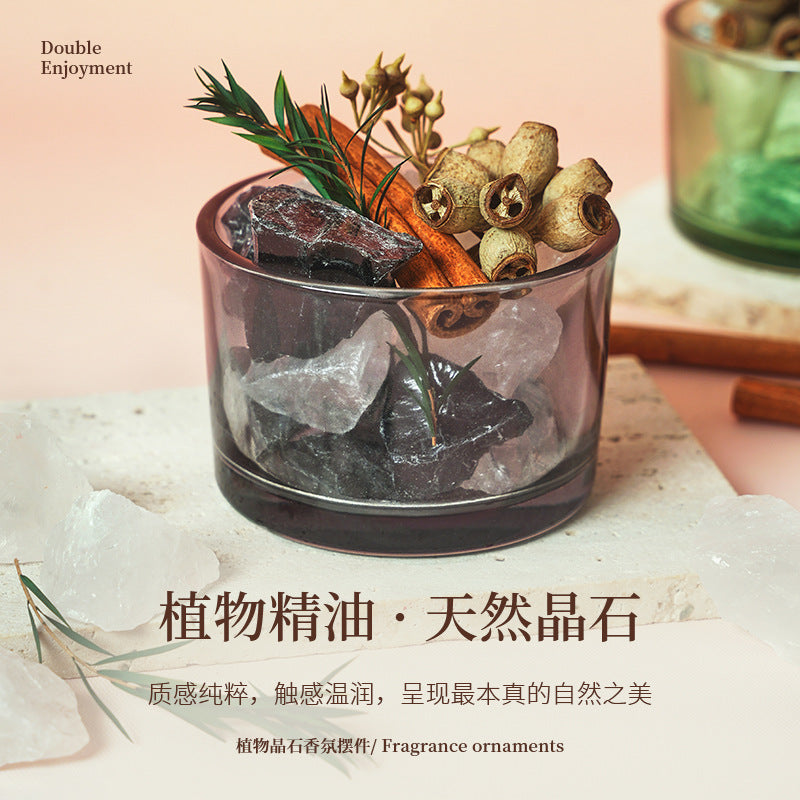 小众香薰晶石扩香石香薰摆件香薰精油家用卧室晶石摆件生日伴手礼
