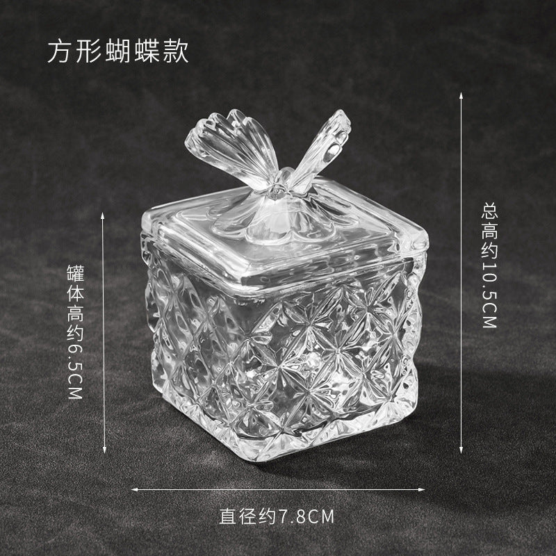 水晶消磁碗御守盐净化玻璃碗白水晶消磁碎石扩香石容器首饰收纳盒