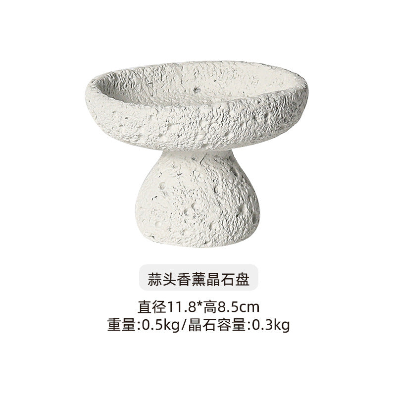 陨石扩香石家用晶石香氛小众高级摆件无火香薰精油持久香薰容器盘