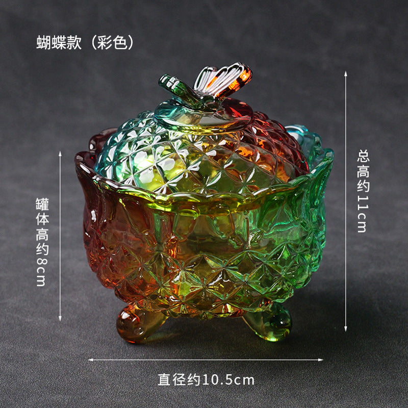 水晶消磁碗御守盐净化玻璃碗白水晶消磁碎石扩香石容器首饰收纳盒