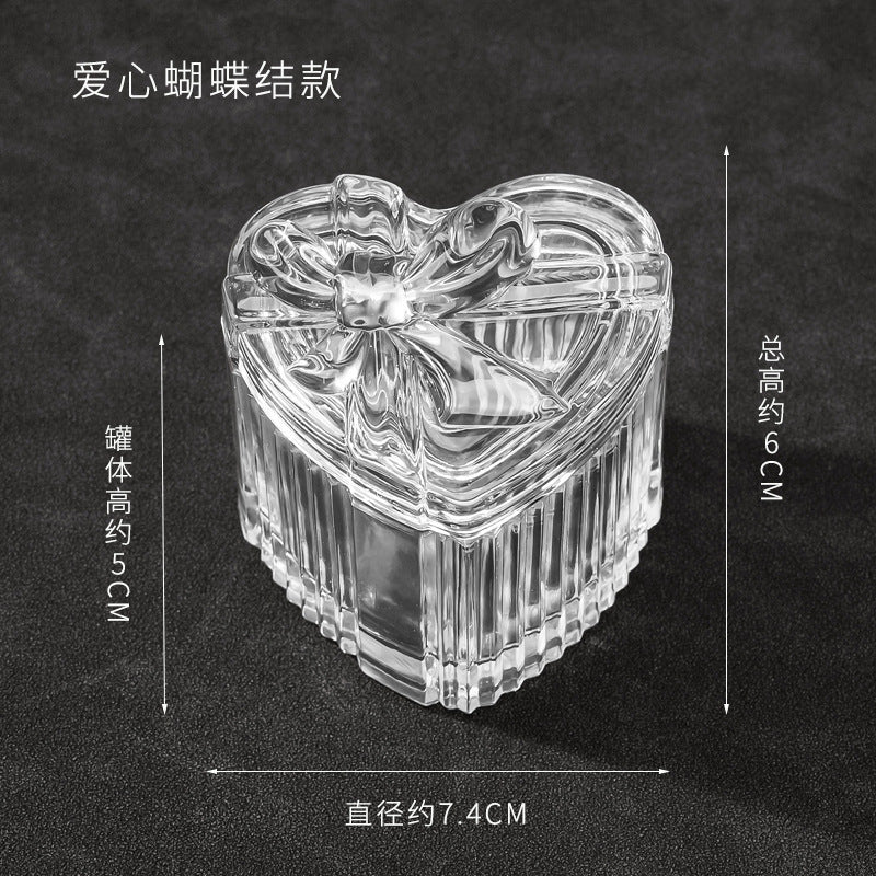 水晶消磁碗御守盐净化玻璃碗白水晶消磁碎石扩香石容器首饰收纳盒