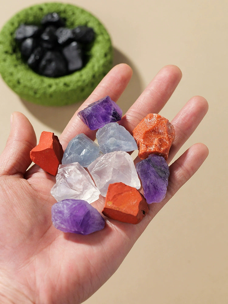 天然水晶原石矿石标本卧室无火香薰石头宝石散装扩香石消磁石摆件