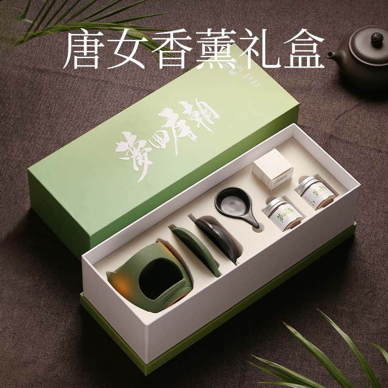 沉香檀香陶瓷香炉隔火空薰炉香薰炉蜡烛礼物送礼香薰礼盒批发定制