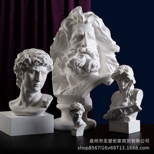 60厘米马赛石膏像欧式人物素描教具雕塑客厅展览厅美化装饰