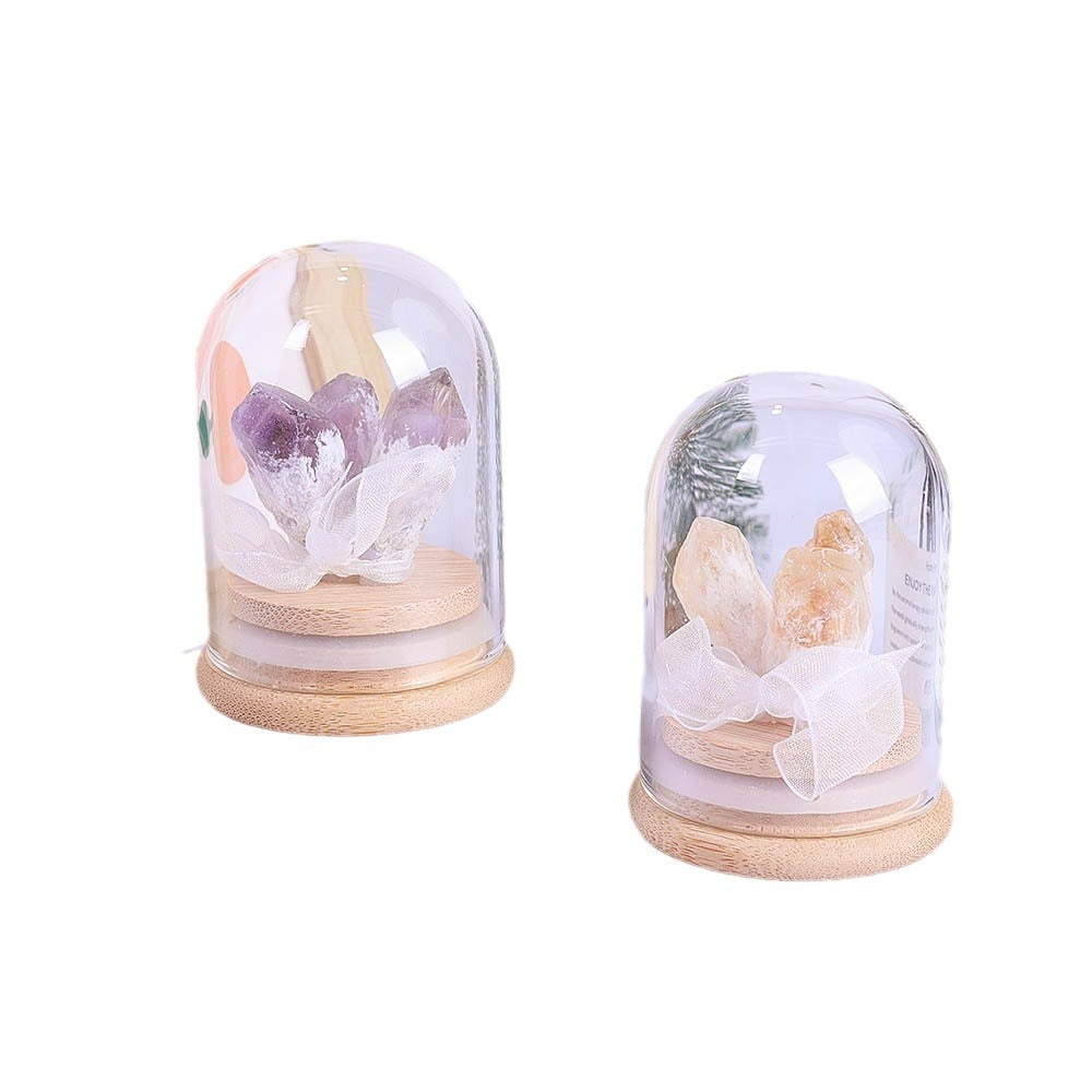 天然水晶晶簇许愿瓶创意摆件家居桌面装饰儿童水晶教学礼物批发