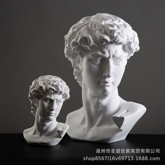大号树脂大卫雕像欧式头像摆件美术素描教具用品艺术人像桌面摆饰