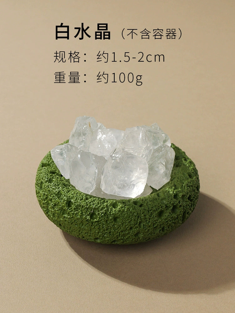 天然水晶原石矿石标本卧室无火香薰石头宝石散装扩香石消磁石摆件