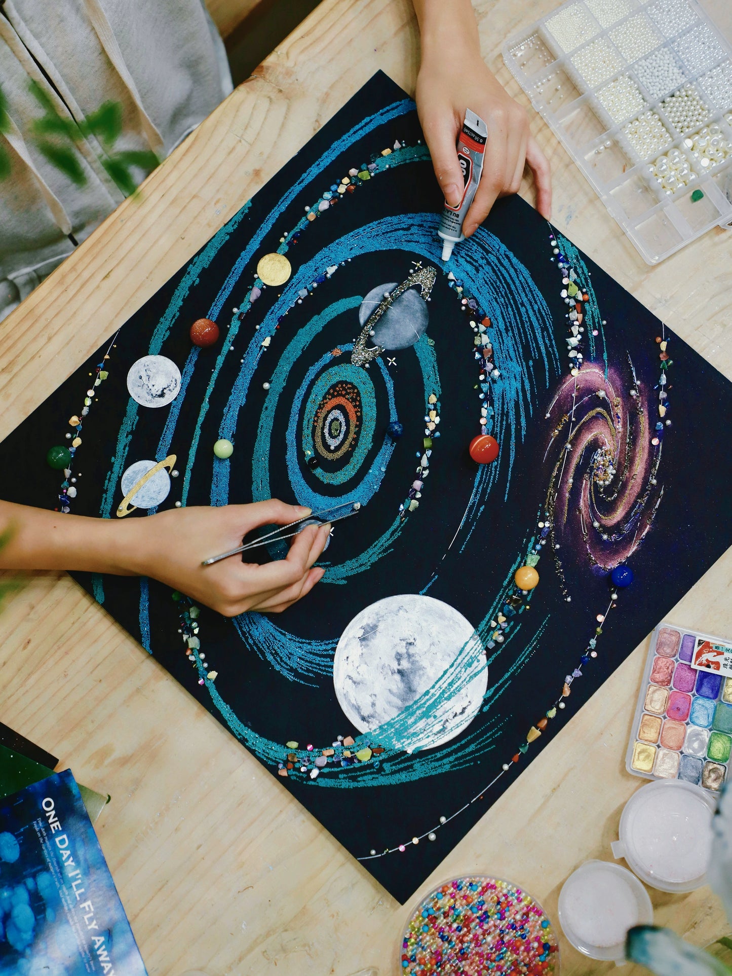 升级炫彩｜玻璃相框｜梵陶FT｜宇宙矿石星球画水晶能量画家居挂画
