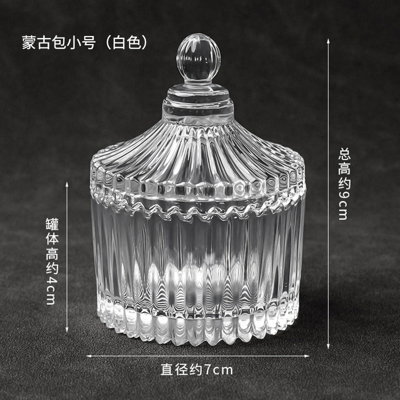 水晶消磁碗御守盐净化玻璃碗白水晶消磁碎石扩香石容器首饰收纳盒