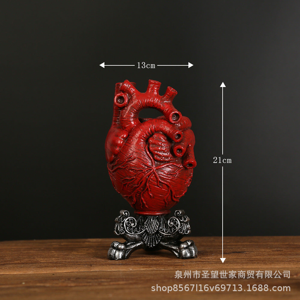 跨境美式热款心脏花瓶家居桌面装饰工艺品家庭装饰摆件章鱼