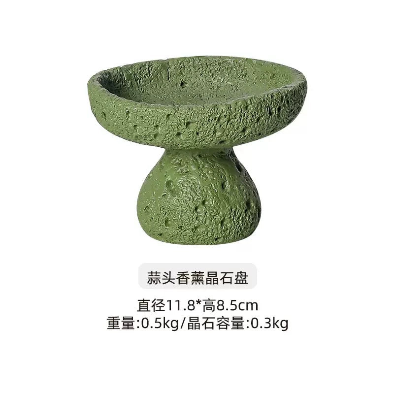 天然水晶原石造景盘微景观装饰摆件水晶球底座手链养护底盘收纳