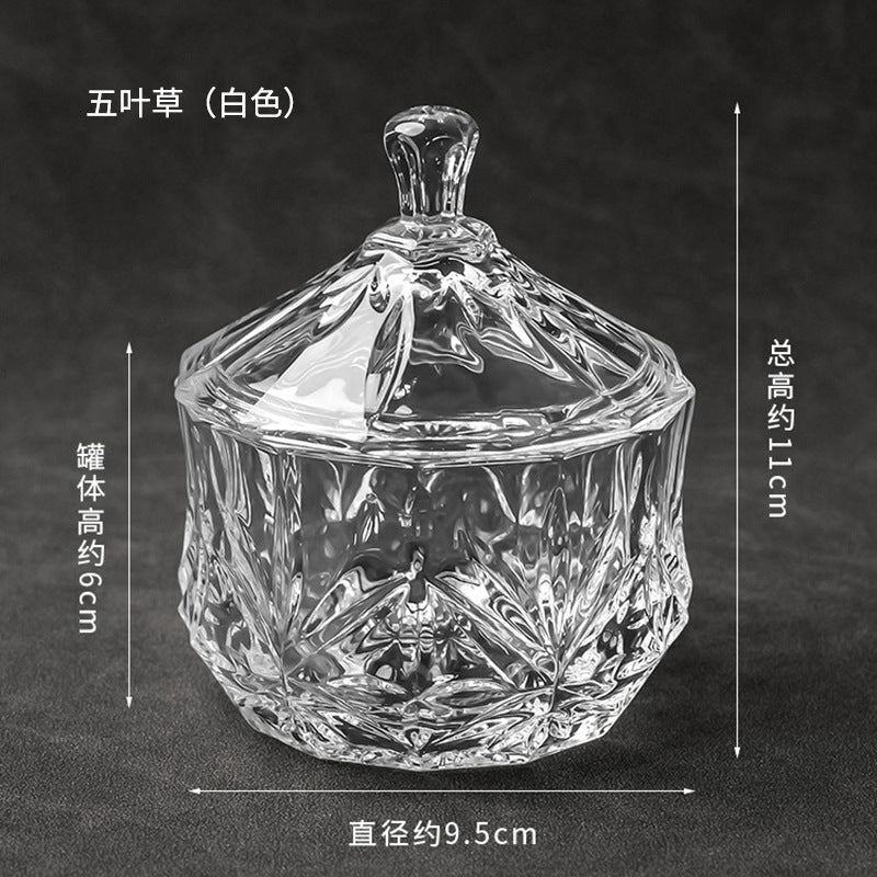 水晶消磁碗御守盐净化玻璃碗白水晶消磁碎石扩香石容器首饰收纳盒