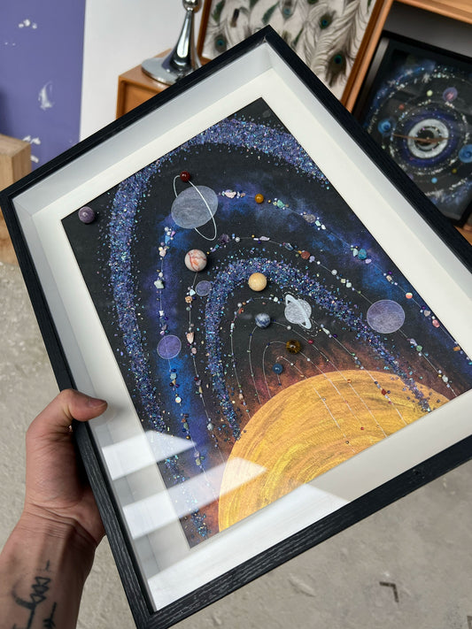梵陶FT.紫色太阳系宇宙装饰画.防尘罩.家居软装挂画.新家礼物