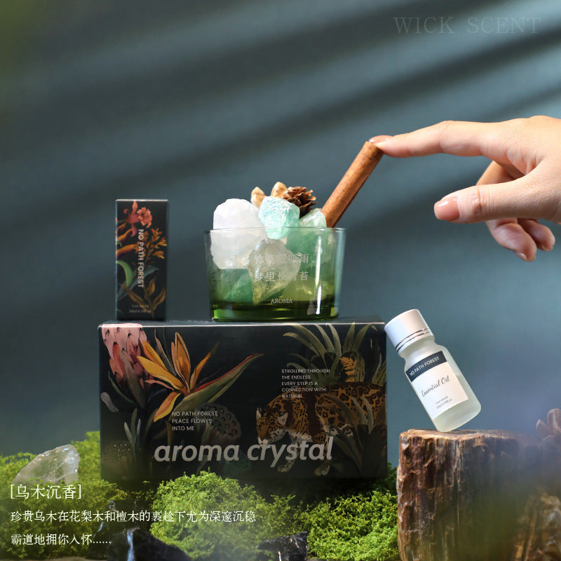 水晶扩香石无火香薰摆件家用持久精油香氛晶石香熏高级感香薰礼盒