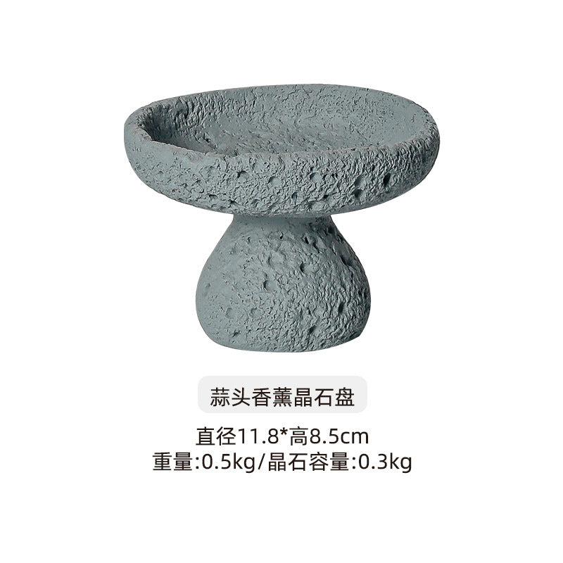 陨石扩香石家用晶石香氛小众高级摆件无火香薰精油持久香薰容器盘