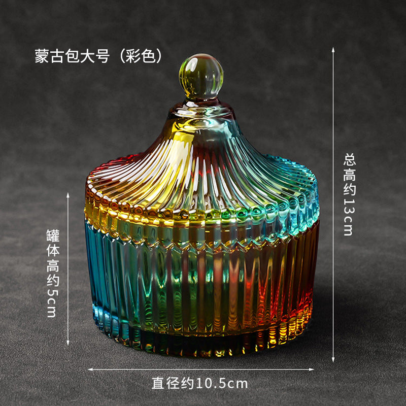 水晶消磁碗御守盐净化玻璃碗白水晶消磁碎石扩香石容器首饰收纳盒
