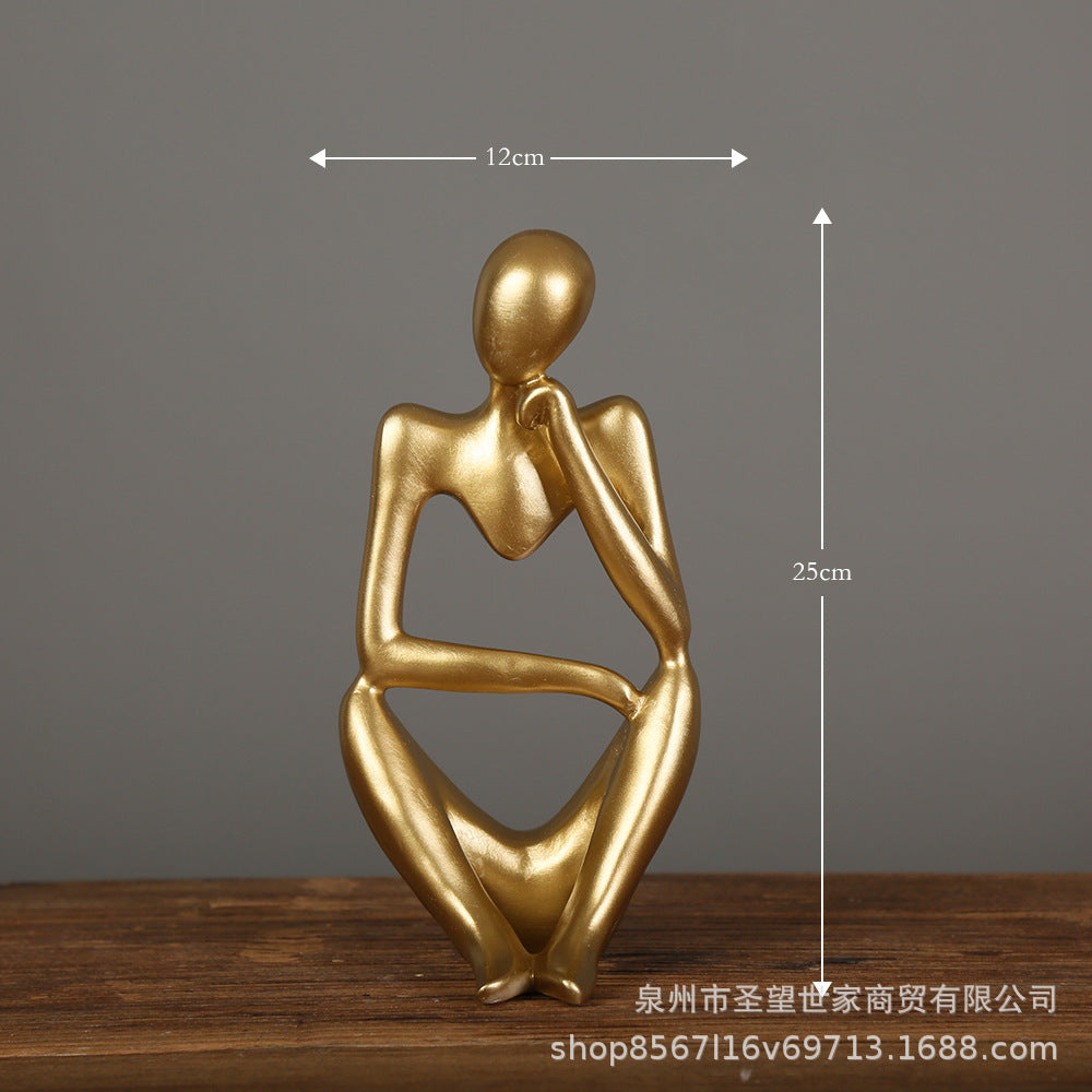 北欧风格人物面具咖啡厅摆件创意艺术装饰抽象人物雕塑摆设样板房