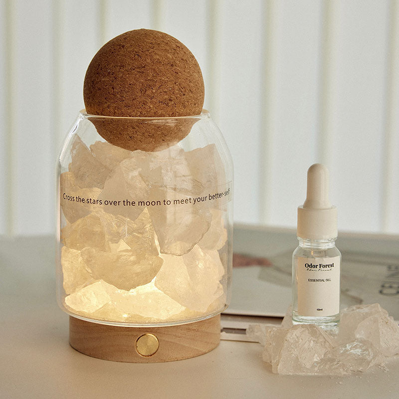 Elevate Your Self-Care Routine with HAcrystal! Crystal Essential Oil Diffuser for Stress Relief & Emotional Wellbeing. Perfect for Living Rooms, Meditation & Gifting.