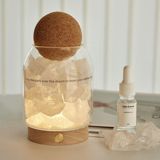 Elevate Your Self-Care Routine with HAcrystal! Crystal Essential Oil Diffuser for Stress Relief & Emotional Wellbeing. Perfect for Living Rooms, Meditation & Gifting.