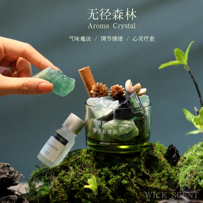 水晶扩香石无火香薰摆件家用持久精油香氛晶石香熏高级感香薰礼盒
