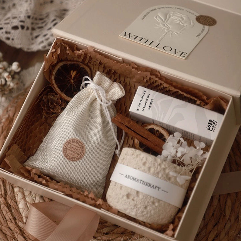 晶石香薰礼盒香薰小众高级卧室精油扩香石新婚生日礼物香氛伴手礼