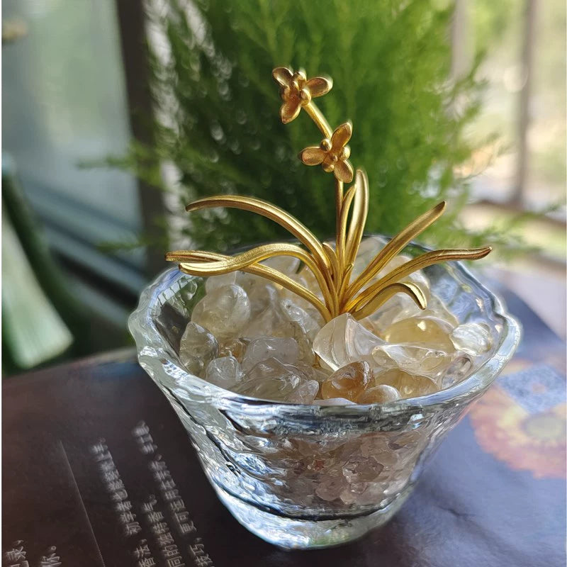 优品盆栽l 能量水晶o小盆栽/水晶盆景/工位搭档家居办公玄关摆.