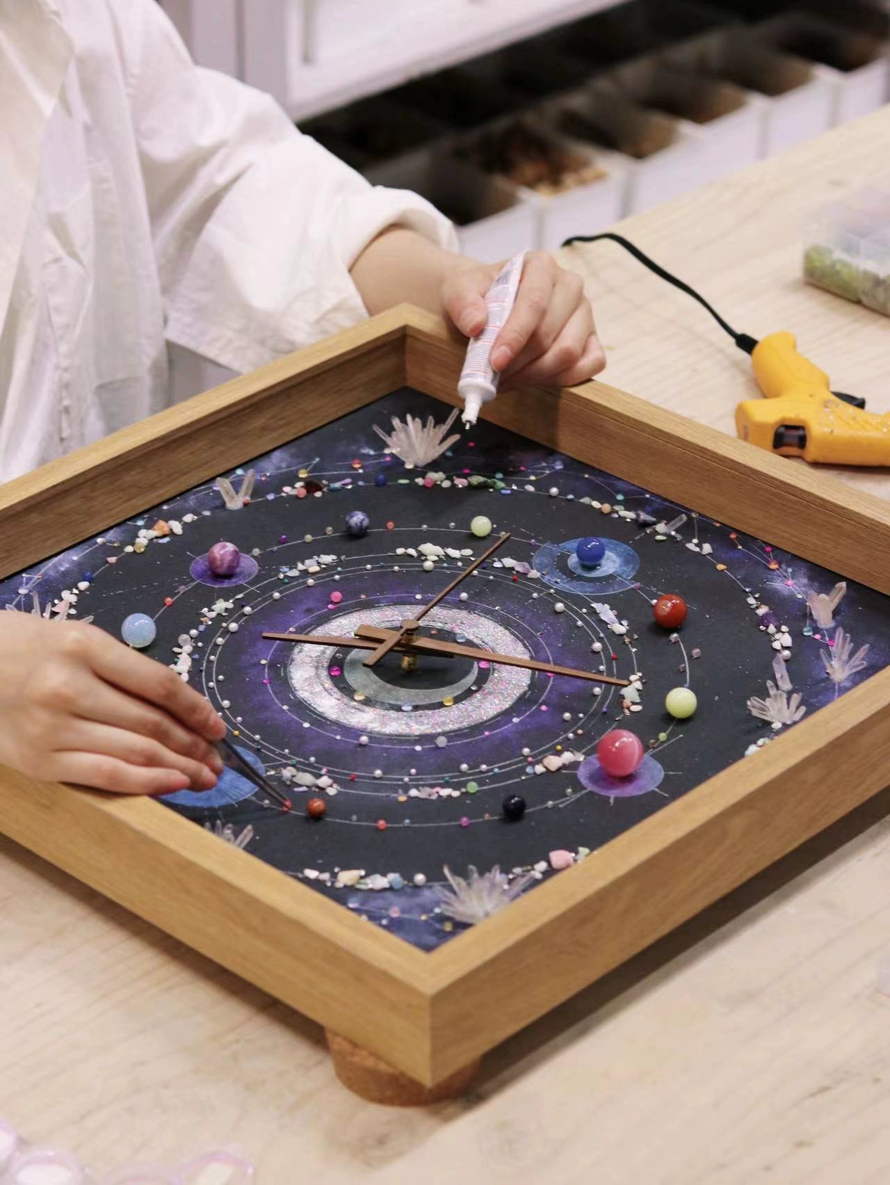 夜光款时间宇宙男朋友闺蜜礼物推荐亲子手工diy宇宙太阳系装饰画