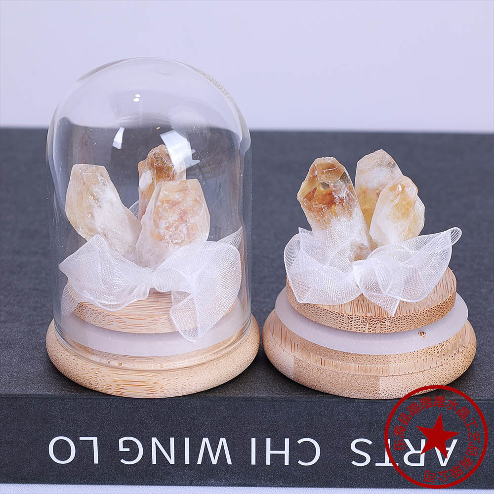 天然水晶晶簇许愿瓶创意摆件家居桌面装饰儿童水晶教学礼物批发