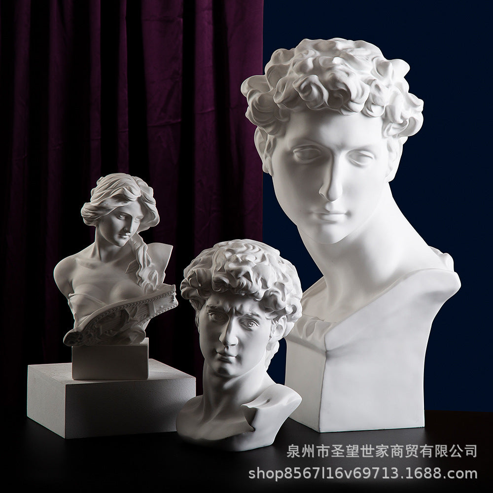 北欧ins风小卫摆件几何体树脂石膏雕像装饰摆拍朱利亚诺·美第奇