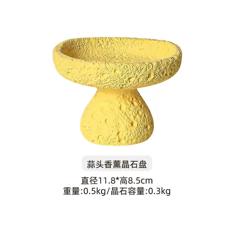 天然水晶原石造景盘微景观装饰摆件水晶球底座手链养护底盘收纳