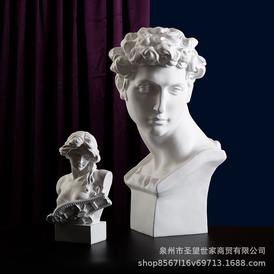 北欧ins风小卫摆件几何体树脂石膏雕像装饰摆拍朱利亚诺·美第奇