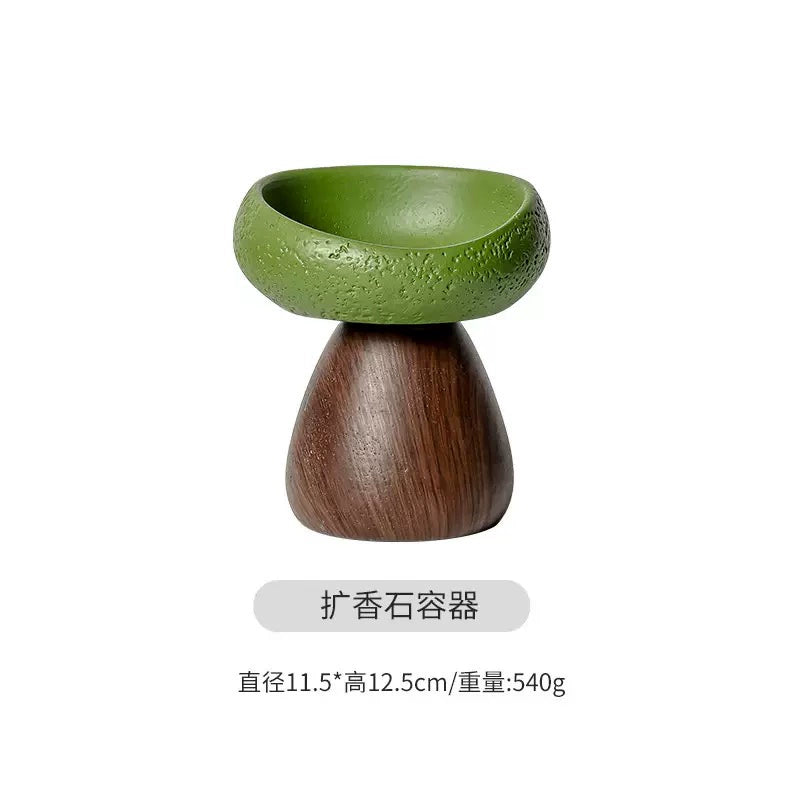 天然水晶原石造景盘微景观装饰摆件水晶球底座手链养护底盘收纳