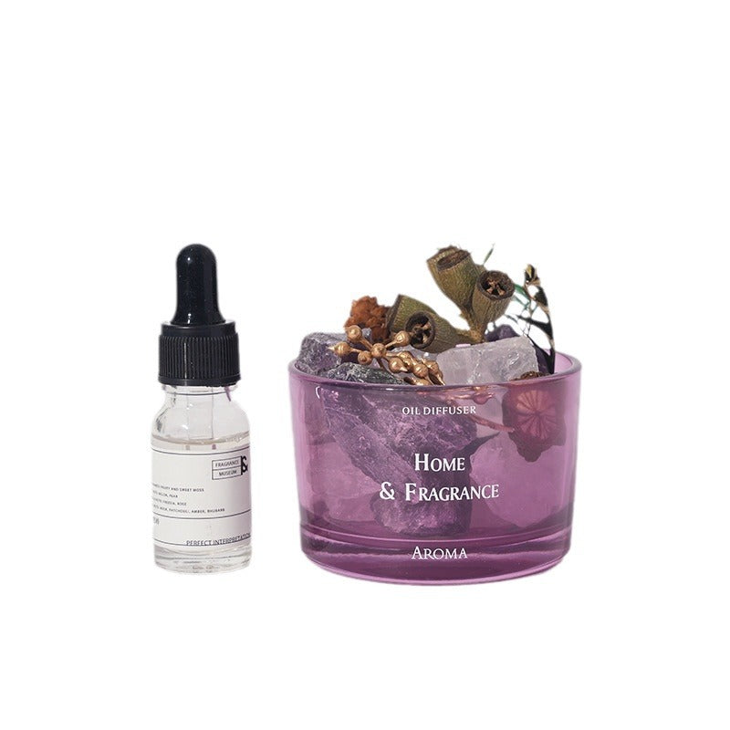 小众香薰晶石扩香石香薰摆件香薰精油家用卧室晶石摆件生日伴手礼