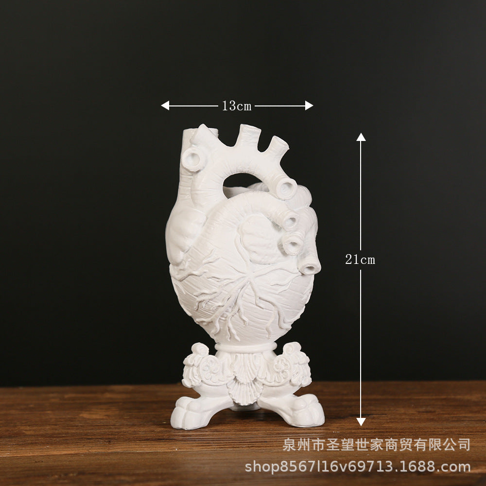 跨境美式热款心脏花瓶家居桌面装饰工艺品家庭装饰摆件章鱼