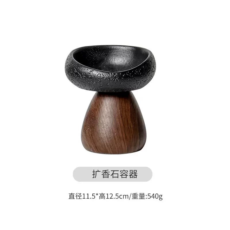 天然水晶原石造景盘微景观装饰摆件水晶球底座手链养护底盘收纳