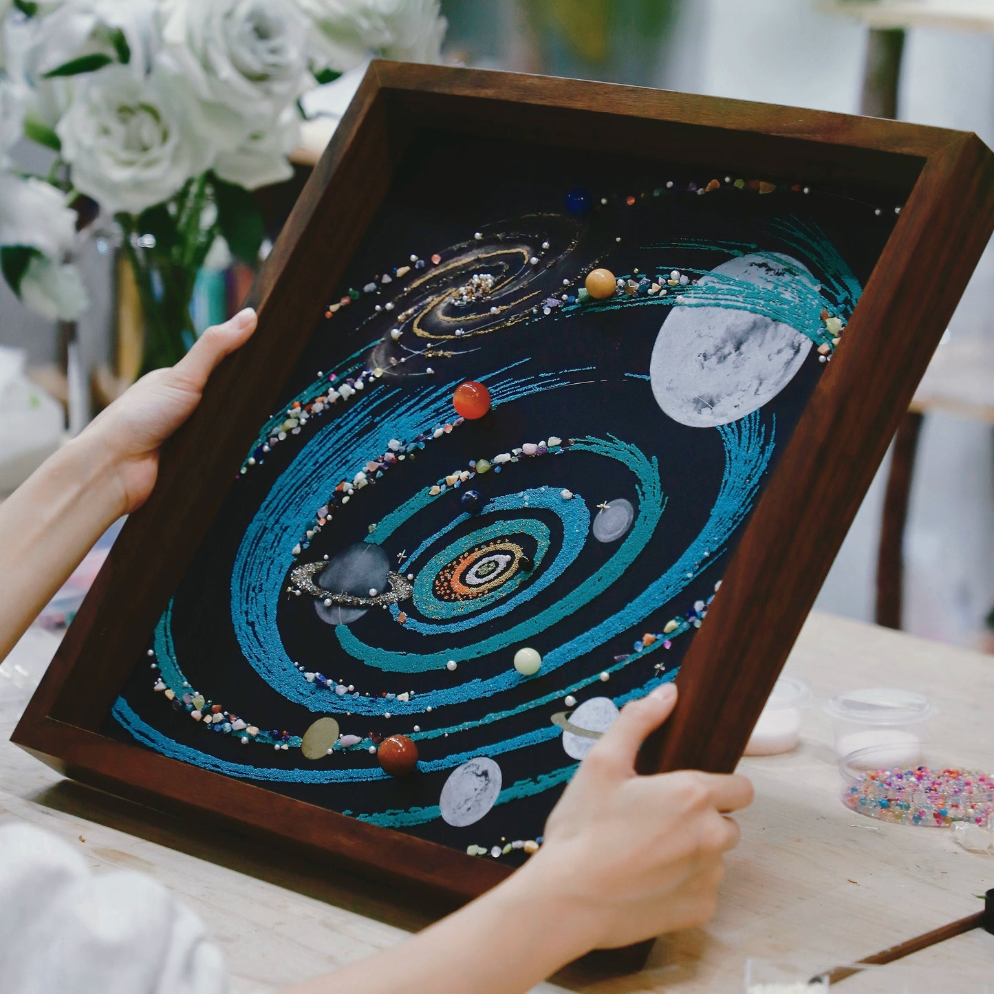 升级炫彩｜玻璃相框｜梵陶FT｜宇宙矿石星球画水晶能量画家居挂画