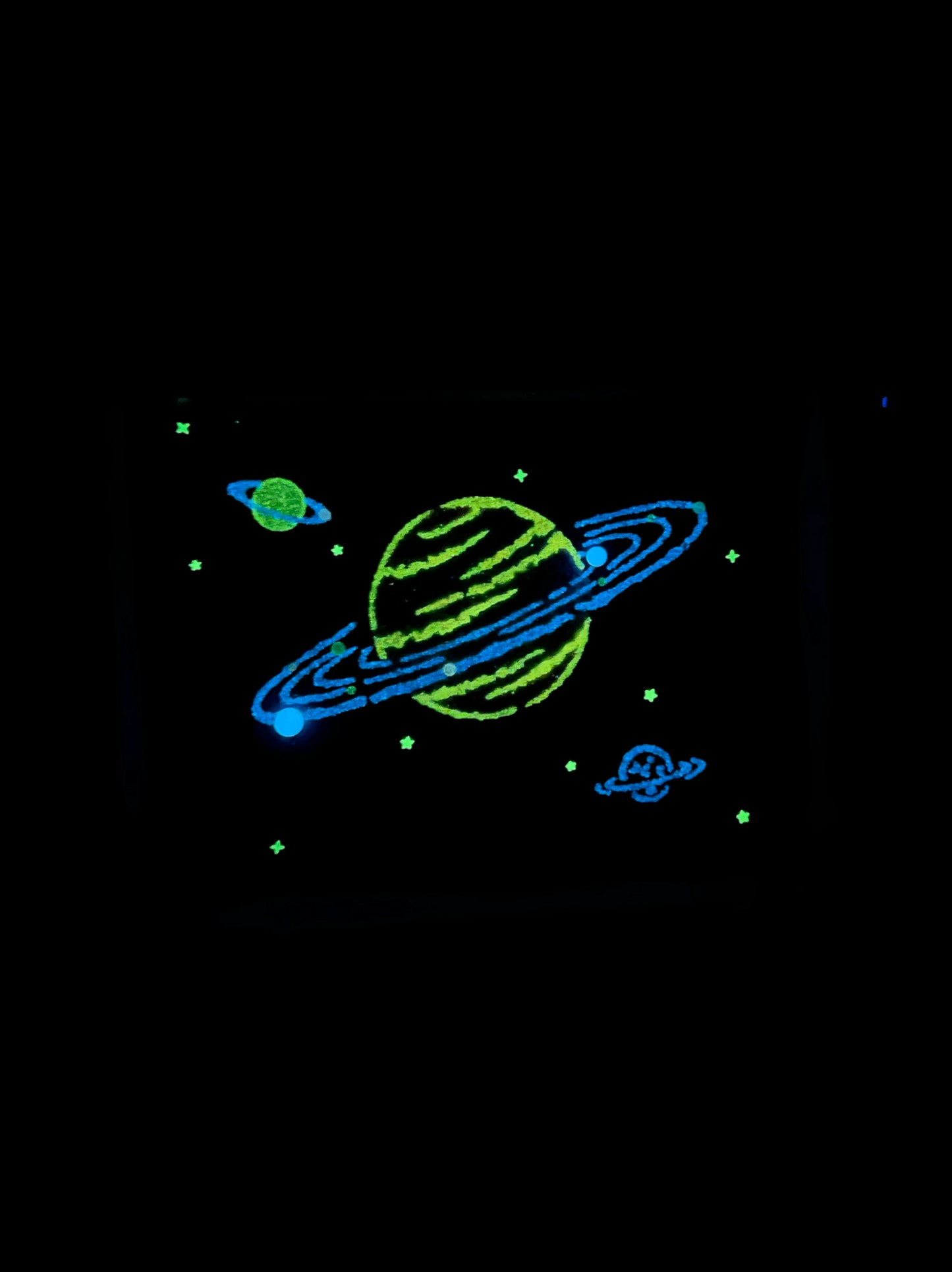 夜光小行星.宇宙星球画.生日礼物手工dly.桌面摆件漩涡宇宙立体画