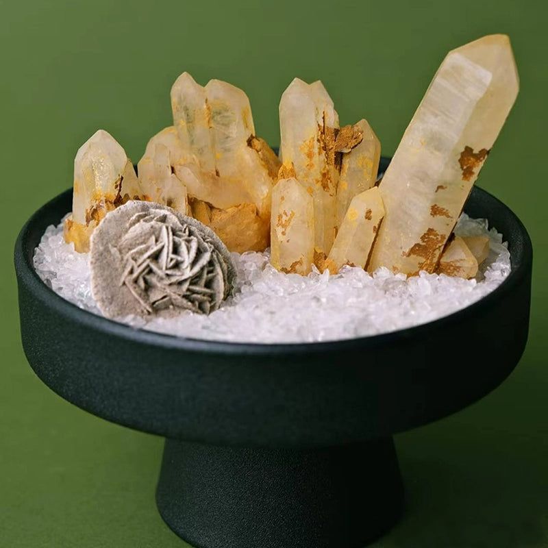 天然水晶原石原矿扩香石微景观摆件黑碧玺办公室家居装饰摆件