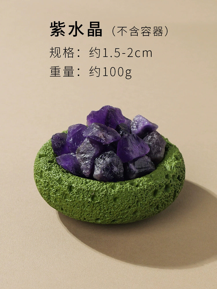 天然水晶原石矿石标本卧室无火香薰石头宝石散装扩香石消磁石摆件