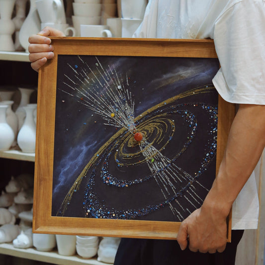 爆炸宇宙｜复古相框立体画无玻璃罩｜宇宙太空大尺寸客厅生日礼物