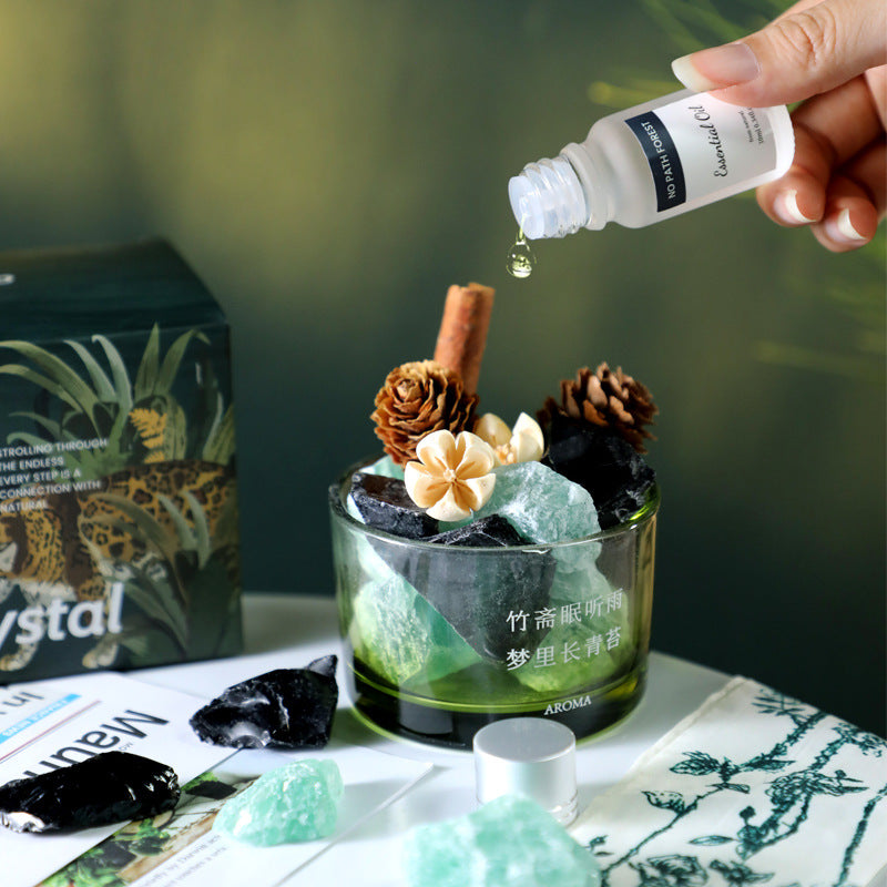 水晶扩香石无火香薰摆件家用持久精油香氛晶石香熏高级感香薰礼盒