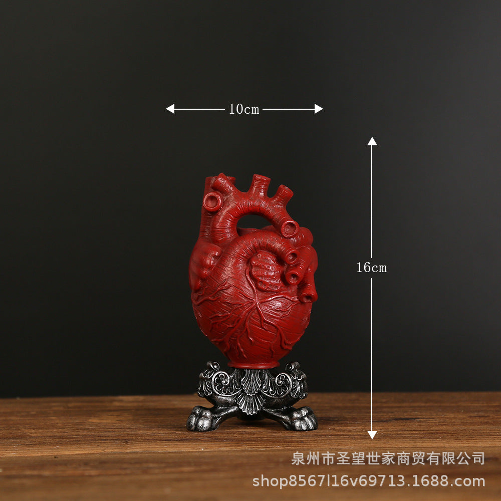 跨境美式热款心脏花瓶家居桌面装饰工艺品家庭装饰摆件章鱼