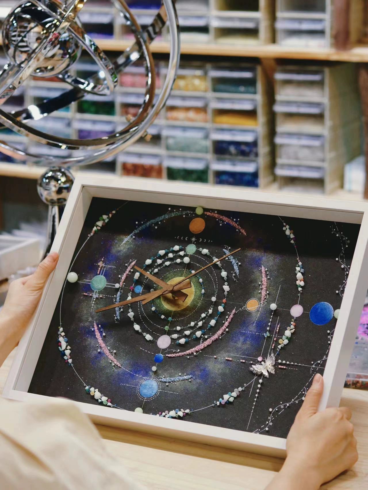 夜光款.极光星盘 宇宙太空星球装饰画 生日礼物 客厅挂画 软装画